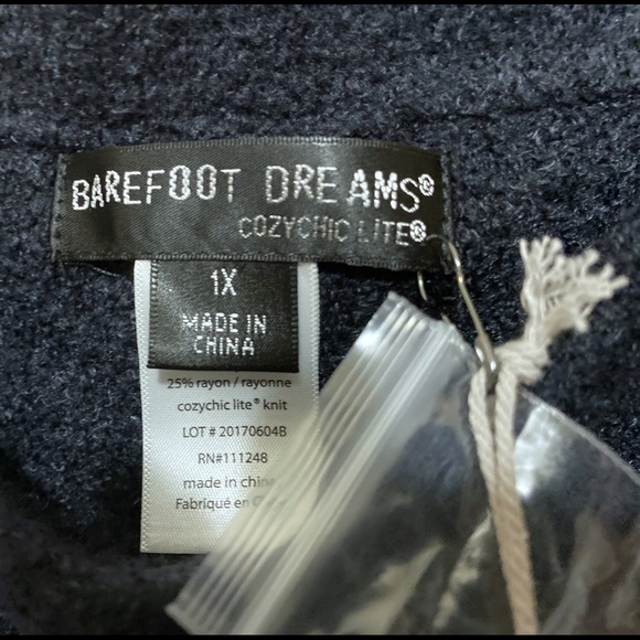 Barefoot Dreams Cozy Chic Lite Long Black Skirt 1X - Picture 4 of 8